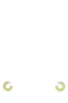 Amina Muaddi Yellow Embellished Cameron Earrings In Yellow