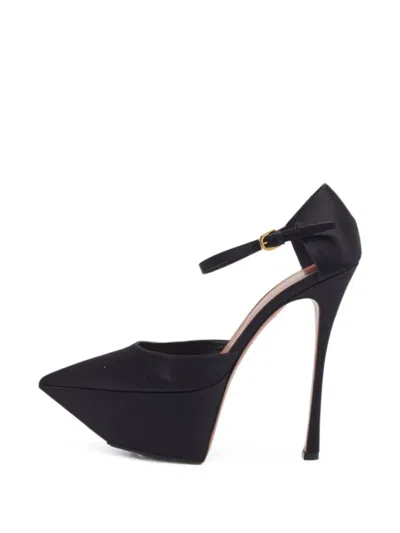Pre-owned Amina Muaddi Yigit Platform Pumps In Black