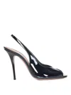 Amina Muaddi Kristina 105 Patent Leather Peep-toe Pumps