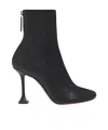 Amina Muaddi Zippered Ankle Boots In Black
