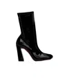 Amina Muaddi Marine 100mm Leather Ankle Boots In Black