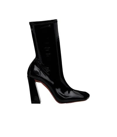 AMINA MUADDI ZIPPERED SHORT BOOTS