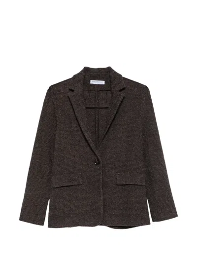 Amina Rubinacci Armonia Single-breasted Blazer In Brown