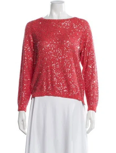 Pre-owned Amina Rubinacci Bateau Neckline Sweater In Orange