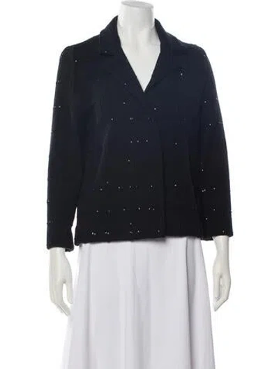 Pre-owned Amina Rubinacci Cashmere Blazer In Black