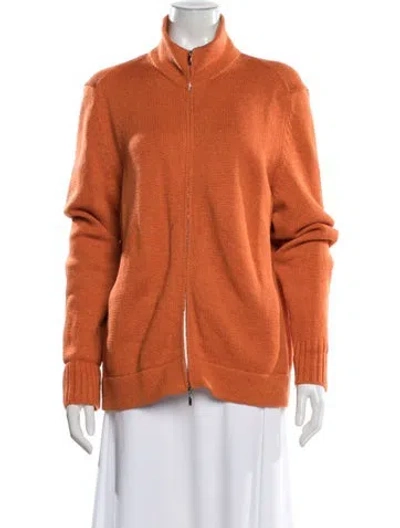 Pre-owned Amina Rubinacci Cashmere Jacket In Orange