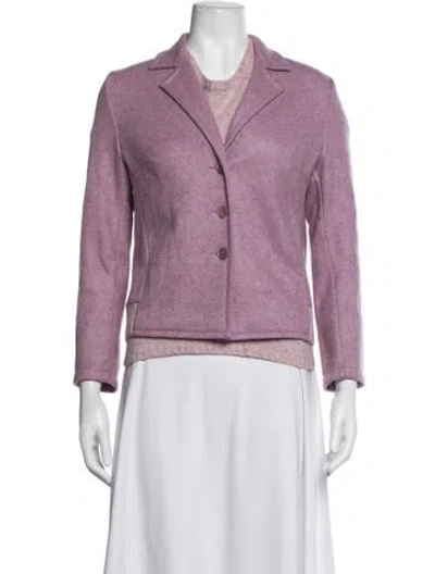 Pre-owned Amina Rubinacci Cashmere Patterned Sweater In Purple
