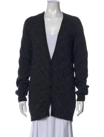 Pre-owned Amina Rubinacci Cashmere V-neck Sweater In Black