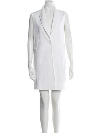 Pre-owned Amina Rubinacci Coat In White
