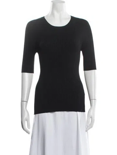 Pre-owned Amina Rubinacci Crew Neck Sweater In Black