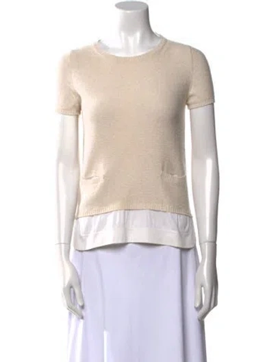 Pre-owned Amina Rubinacci Crew Neck Sweater In Neutral