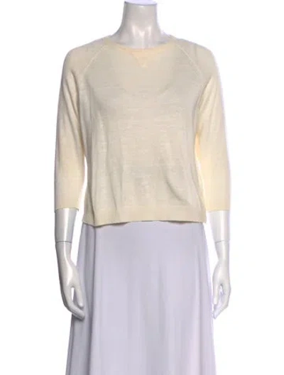Pre-owned Amina Rubinacci Crew Neck Sweater In Neutral