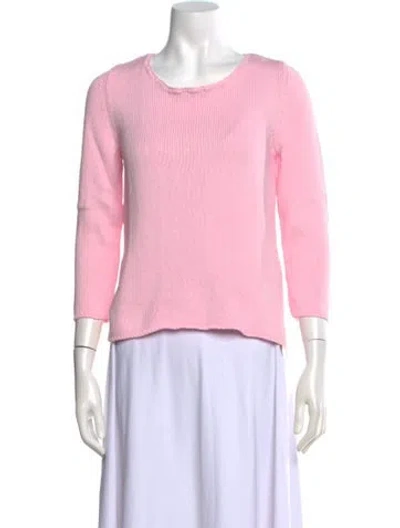 Pre-owned Amina Rubinacci Crew Neck Sweater In Pink
