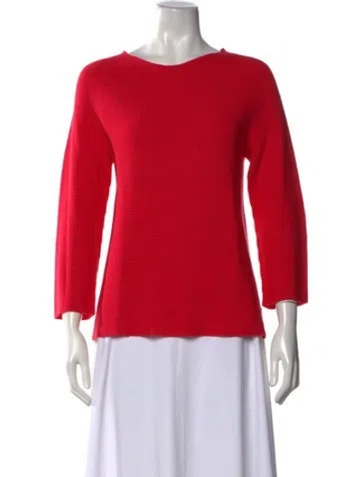 Pre-owned Amina Rubinacci Crew Neck Sweater In Red