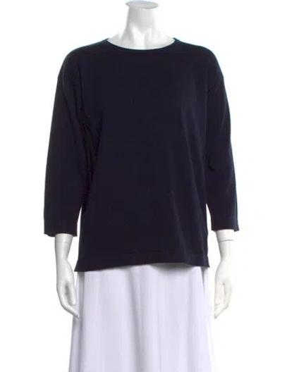 Pre-owned Amina Rubinacci Crew Neck Sweater W/ Tags In Blue