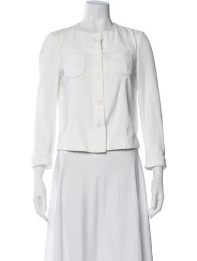 Pre-owned Amina Rubinacci Crew Neck Sweater In White