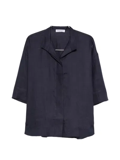 Amina Rubinacci Emma Shirt In Blue