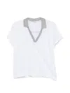 Amina Rubinacci Glitter-trim T-shirt In White
