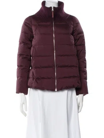Pre-owned Amina Rubinacci Jacket In Burgundy