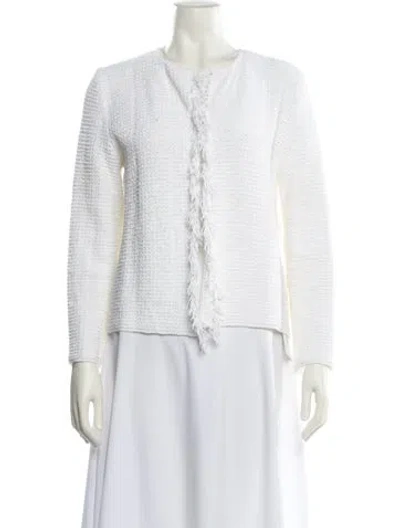 Pre-owned Amina Rubinacci Jacket In White