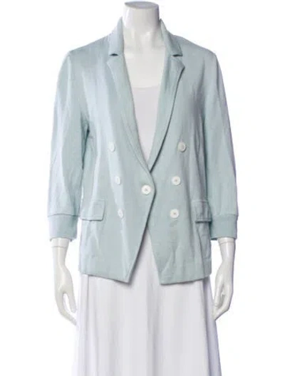 Pre-owned Amina Rubinacci Linen Blazer In Blue