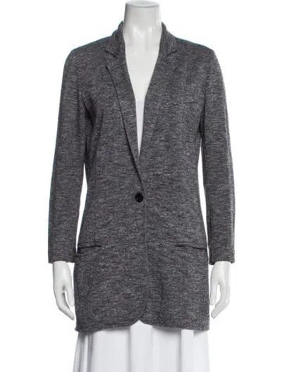Pre-owned Amina Rubinacci Linen Blazer In Gray