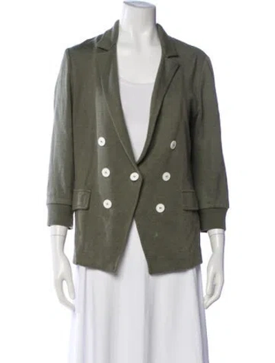 Pre-owned Amina Rubinacci Linen Blazer In Green