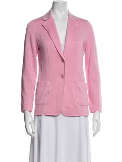 Pre-owned Amina Rubinacci Linen Blazer In Pink