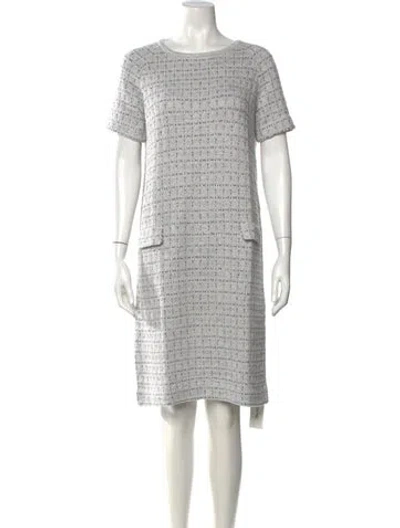 Pre-owned Amina Rubinacci Linen Knee-length Dress In Neutrals