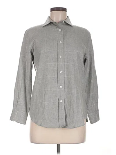 Pre-owned Amina Rubinacci Long Sleeve Button Down Shirt In Gray