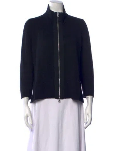 Pre-owned Amina Rubinacci Mock Neck Sweater In Black