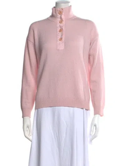 Pre-owned Amina Rubinacci Mock Neck Sweater In Pink