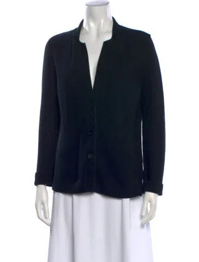 Pre-owned Amina Rubinacci Open Front Sweater In Black