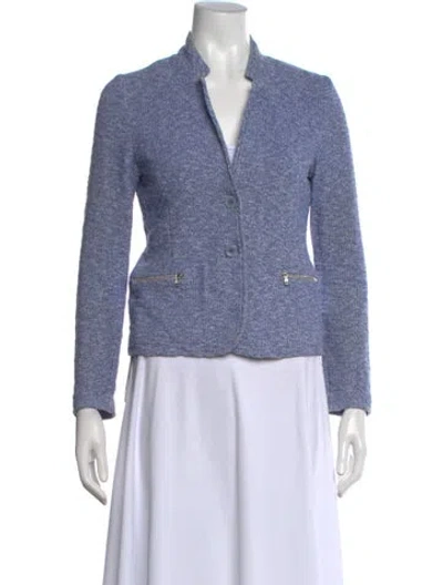 Pre-owned Amina Rubinacci Open Front Sweater In Blue