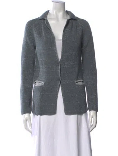 Pre-owned Amina Rubinacci Open Front Sweater In Grey