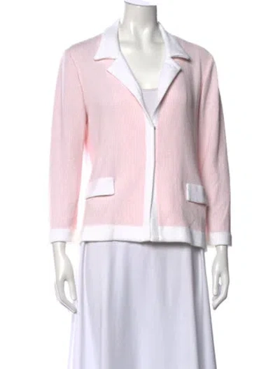 Pre-owned Amina Rubinacci Open Front Sweater In Pink