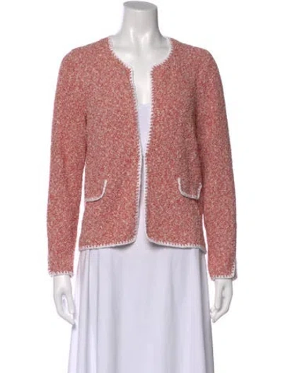 Pre-owned Amina Rubinacci Open Front Sweater In Red