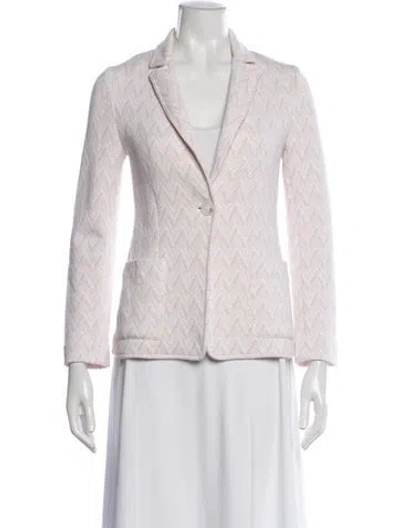 Pre-owned Amina Rubinacci Patterned Blazer In Pink