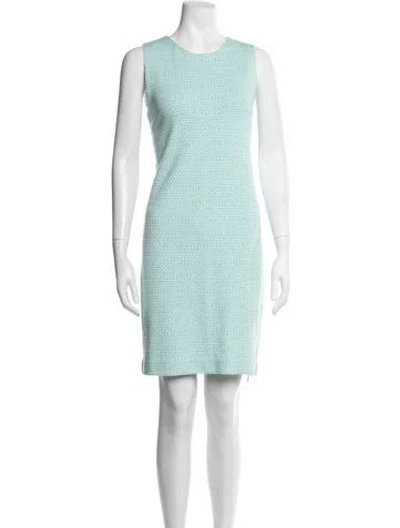 Pre-owned Amina Rubinacci Patterned Knee-length Dress In Blue