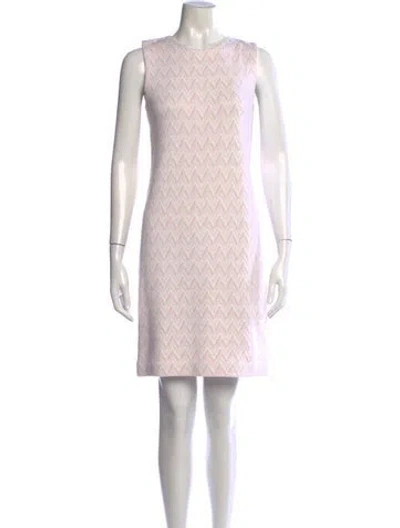 Pre-owned Amina Rubinacci Patterned Knee-length Dress In Pink