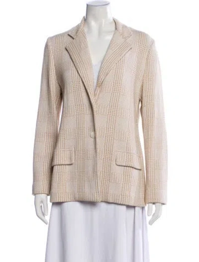 Pre-owned Amina Rubinacci Printed Blazer In Neutral