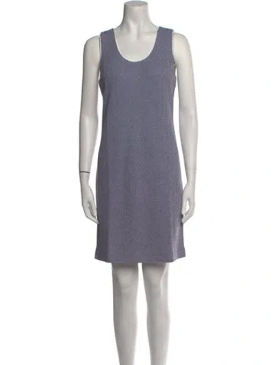 Pre-owned Amina Rubinacci Printed Mini Dress In Blue