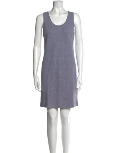 Pre-owned Amina Rubinacci Printed Mini Dress In Blue