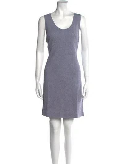 Pre-owned Amina Rubinacci Printed Mini Dress In Gray
