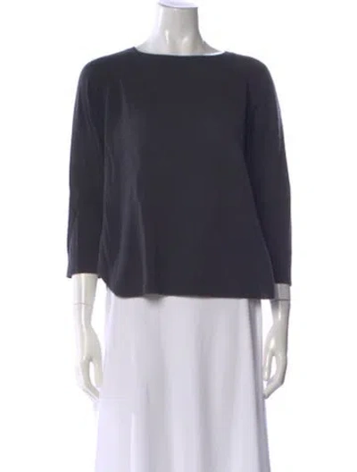 Pre-owned Amina Rubinacci Scoop Neck Sweater In Gray