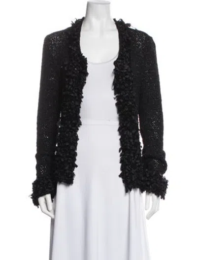 Pre-owned Amina Rubinacci Silk Jacket In Black