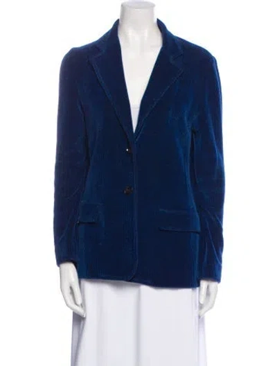 Pre-owned Amina Rubinacci Striped Blazer In Blue