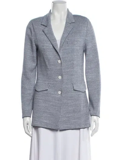 Pre-owned Amina Rubinacci Striped Blazer In Blue