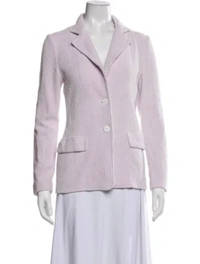 Pre-owned Amina Rubinacci Striped Blazer In Purple