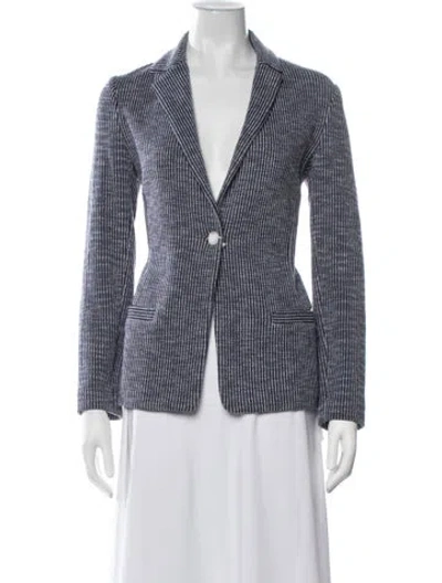 Pre-owned Amina Rubinacci Striped Blazer W/ Tags In Neutrals